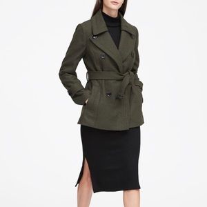 Banana Republic Italian Melton Wool Trench Coat